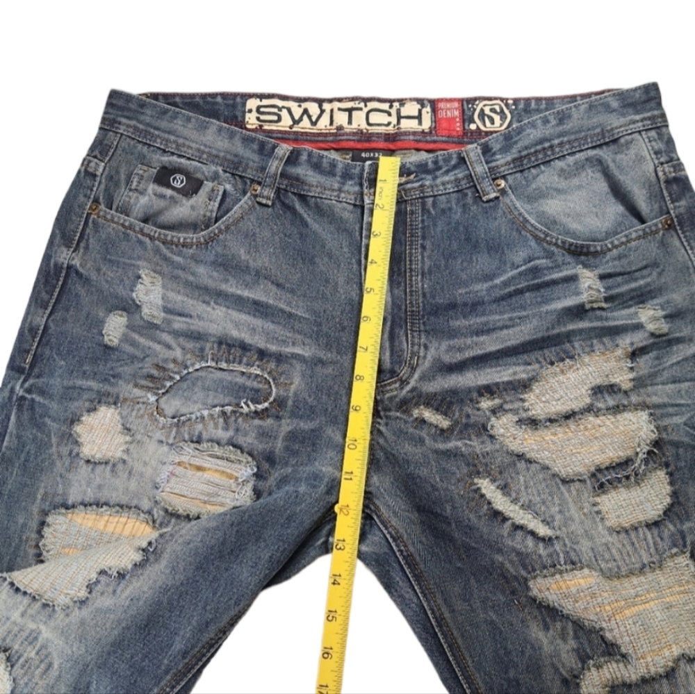 Switch Remarkable Men's Premium Denim Blue Jeans Size 40X32 100% Cotton - Picture 8 of 15